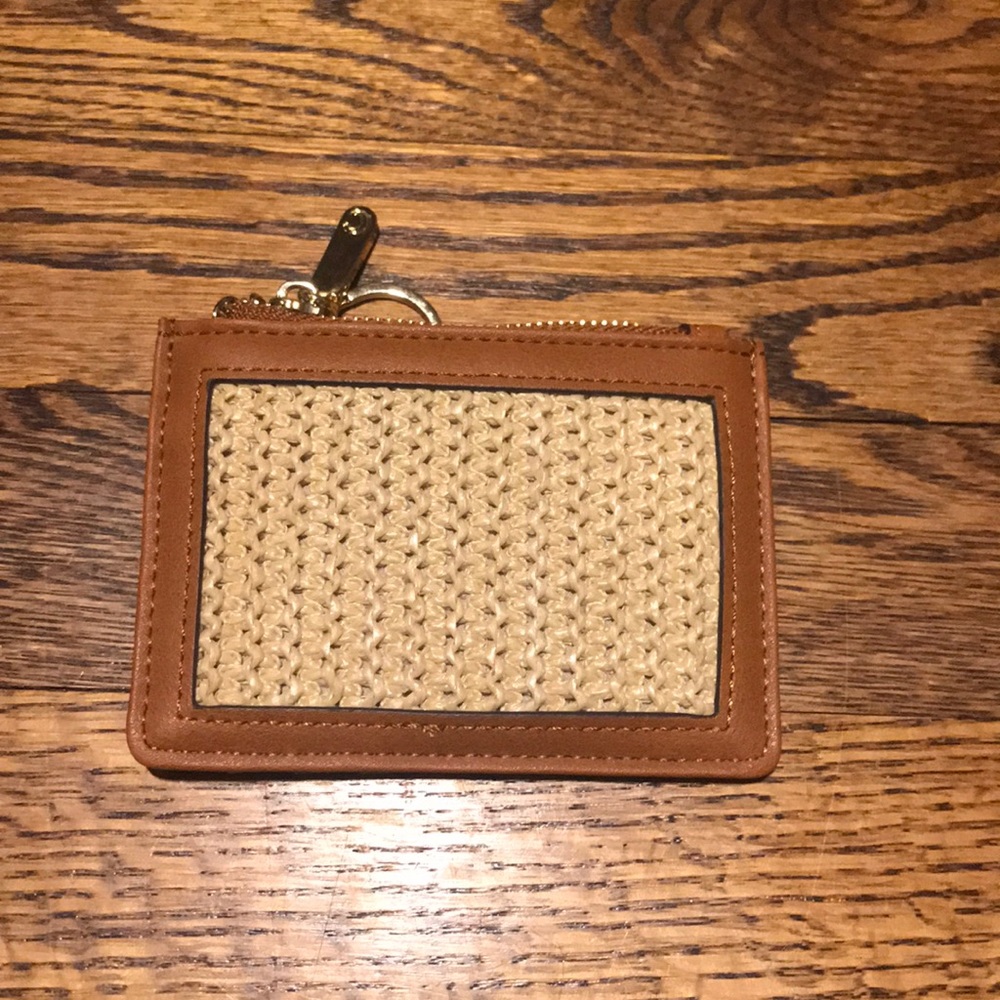 Faux Leather Woven Wallet